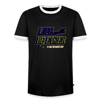 profession computer science - Männer Kontrast-T-Shirt - Schwarz/Weiß - Vorne - AI Model Female 172 light (172cm) & AI Model Male 178 light (178cm)