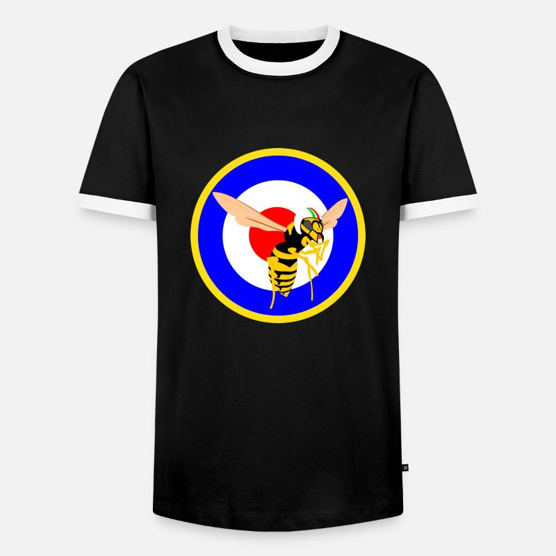 Hveps Mod Target Scooter - Herre kontrast-T-shirt - sort/hvid