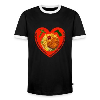 Solidarität mit den Bauern - Männer Kontrast-T-Shirt - Schwarz/Weiß - Vorne - AI Model Female 172 light (172cm) & AI Model Male 178 light (178cm)