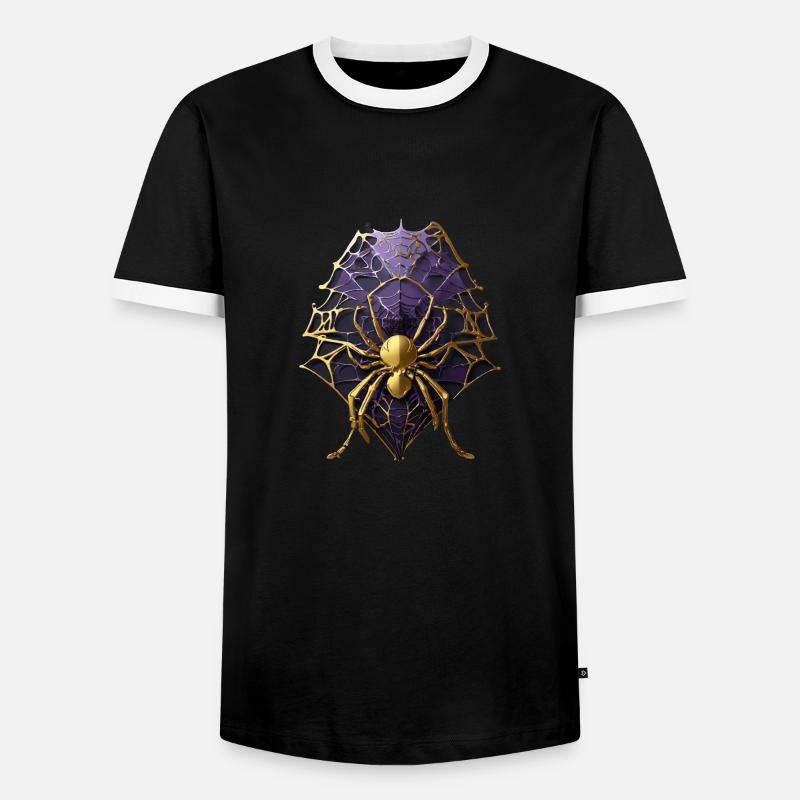 Spinne - Männer Kontrast-T-Shirt - Schwarz/Weiß