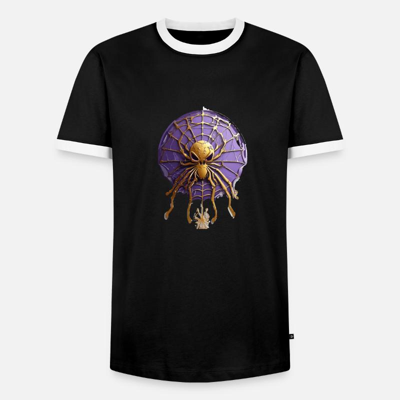 Spinne - Männer Kontrast-T-Shirt - Schwarz/Weiß
