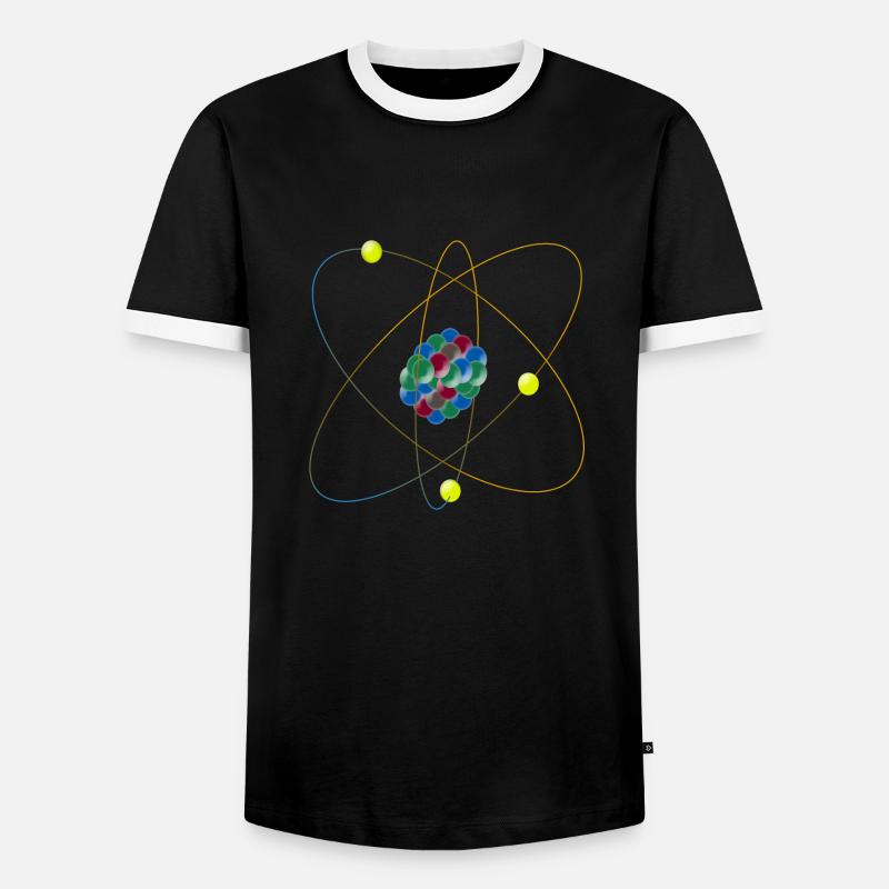 Atom - Men's Ringer Shirt - black/white