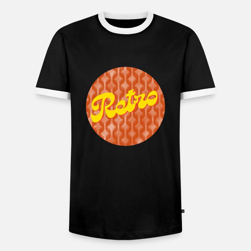 Retro - Männer Kontrast-T-Shirt - Schwarz/Weiß