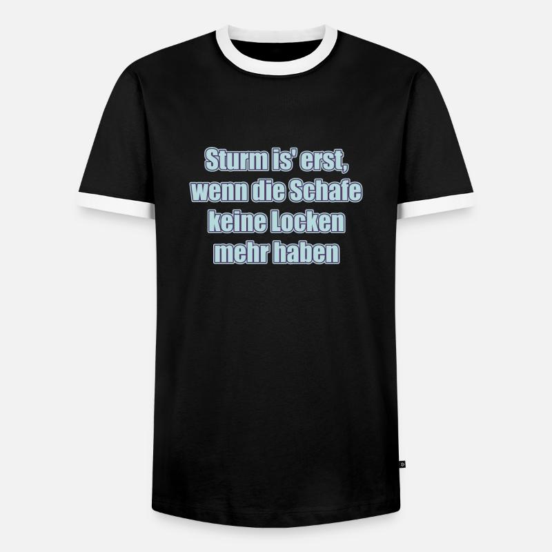 Smooth-haired sheep - Men's Ringer Shirt - black/white