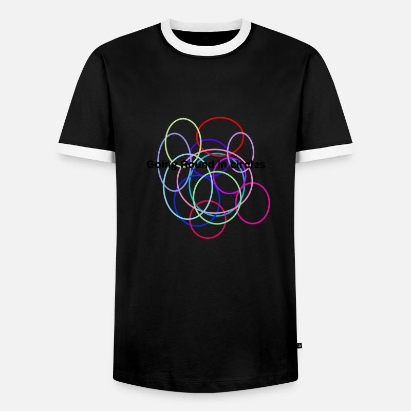 Circles - Men's Ringer Shirt - black/white