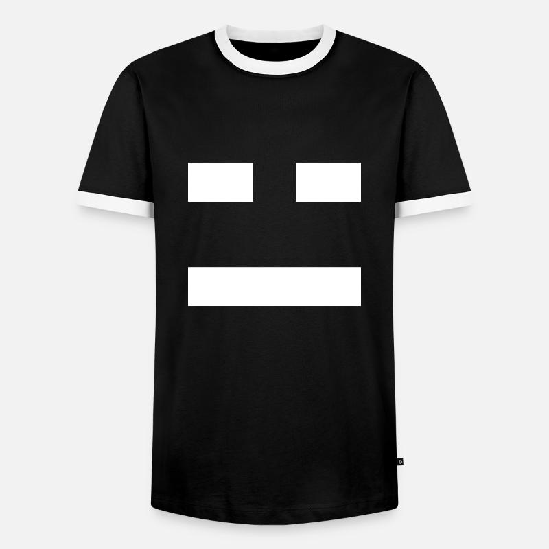 PC FACE - Männer Kontrast-T-Shirt - Schwarz/Weiß
