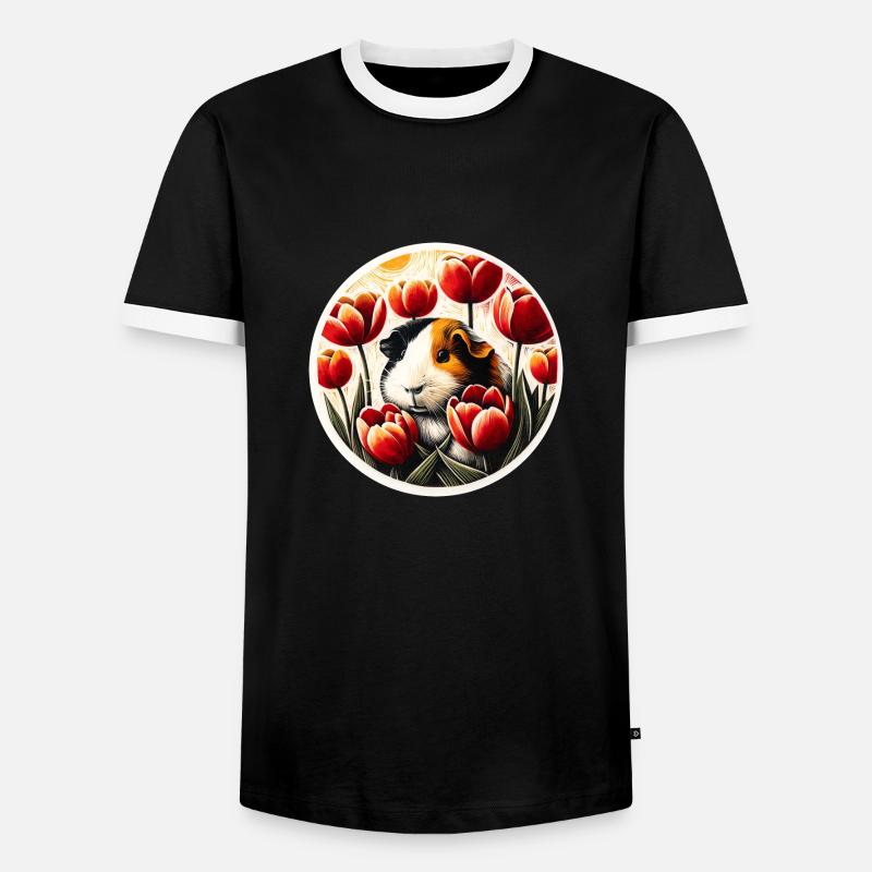 Guinea Pig - Men's Ringer Shirt - black/white