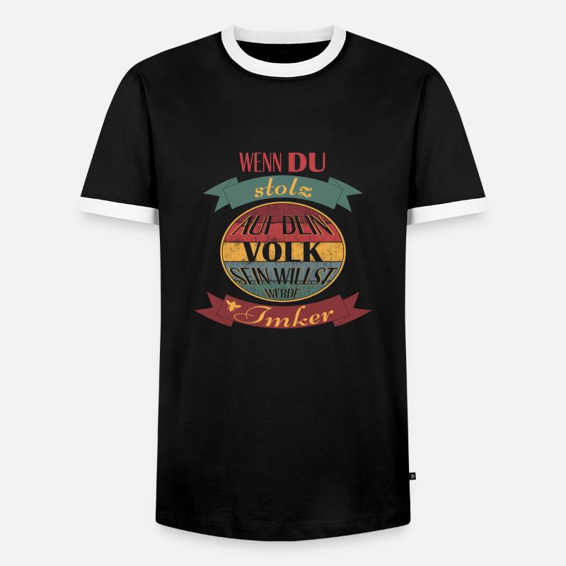 Stolzer Imker - Männer Kontrast-T-Shirt - Schwarz/Weiß