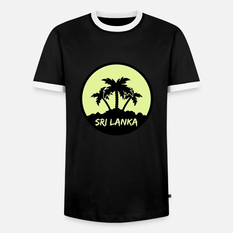 Sri Lanka - Men's Ringer Shirt - black/white
