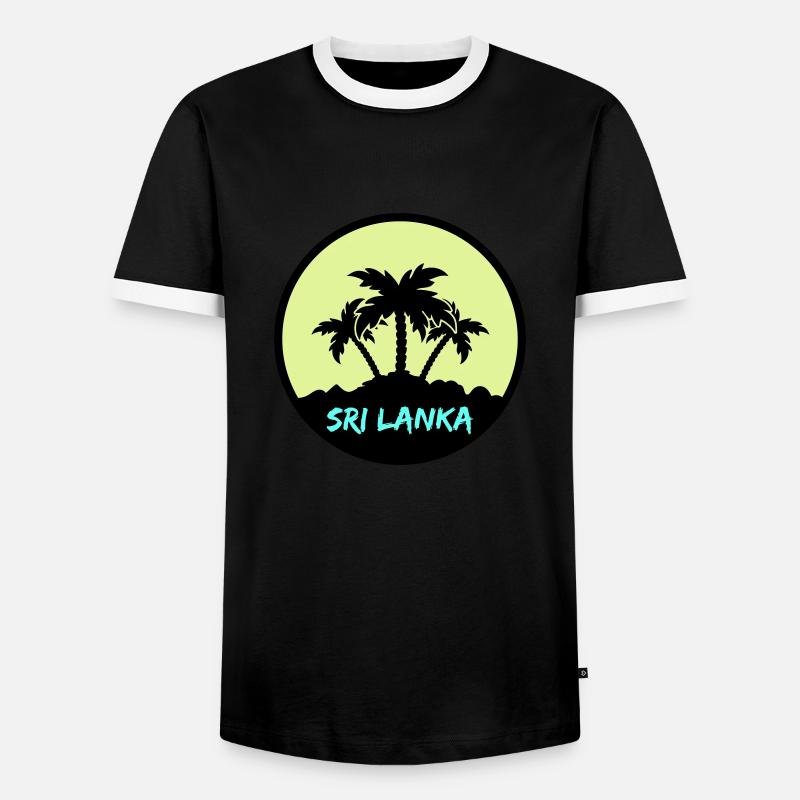 Sri Lanka - Men's Ringer Shirt - black/white