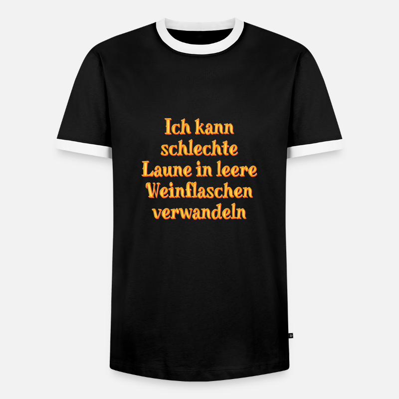 Schlechte Laune? Kein Problem. - Männer Kontrast-T-Shirt - Schwarz/Weiß