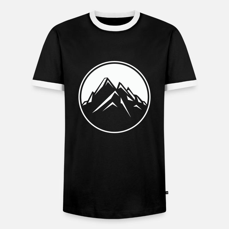 berge - Männer Kontrast-T-Shirt - Schwarz/Weiß