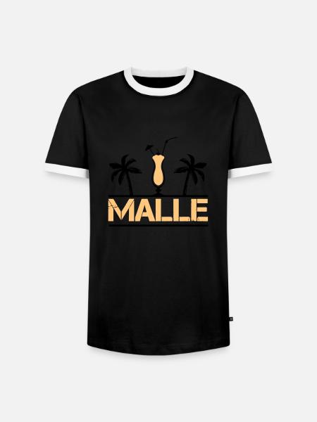 malle - Men's Ringer Shirt - black/white