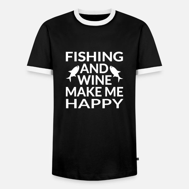 Angling - Men's Ringer Shirt - black/white