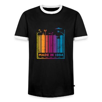 1994 Jahrgang Vintage Geburtstag Geschenk - Männer Kontrast-T-Shirt - Schwarz/Weiß - Vorne - AI Model Female 172 light (172cm) & AI Model Male 178 light (178cm)