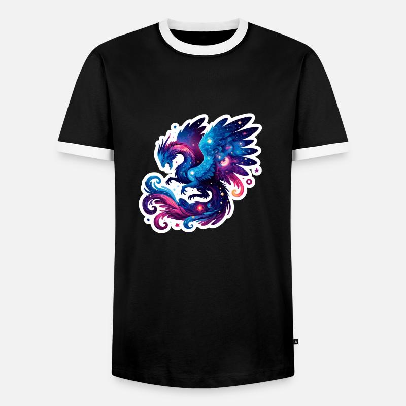 Astrologischer Drache Sternbild Horoskop - Männer Kontrast-T-Shirt - Schwarz/Weiß