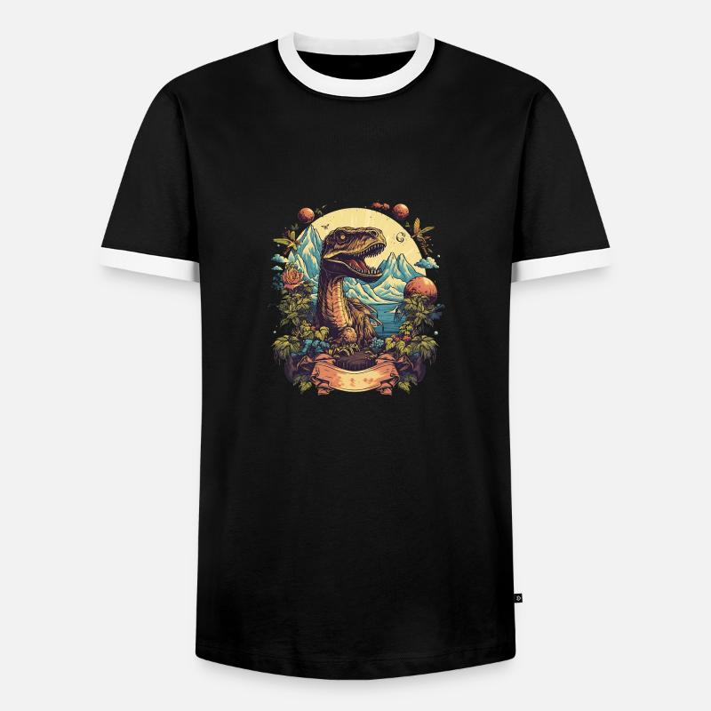 Monströse Verlockung - Männer Kontrast-T-Shirt - Schwarz/Weiß