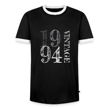 1994 Jahrgang Vintage Geburtstag Geschenk - Männer Kontrast-T-Shirt - Schwarz/Weiß - Vorne - AI Model Female 172 light (172cm) & AI Model Male 178 light (178cm)