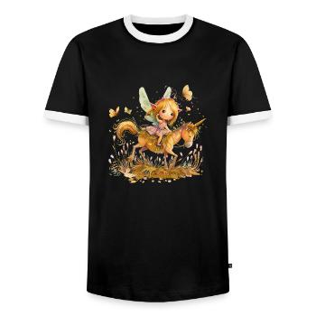 Feen sind Symbol der Hoffnung und Fantasie - Männer Kontrast-T-Shirt - Schwarz/Weiß - Vorne - AI Model Female 172 light (172cm) & AI Model Male 178 light (178cm)