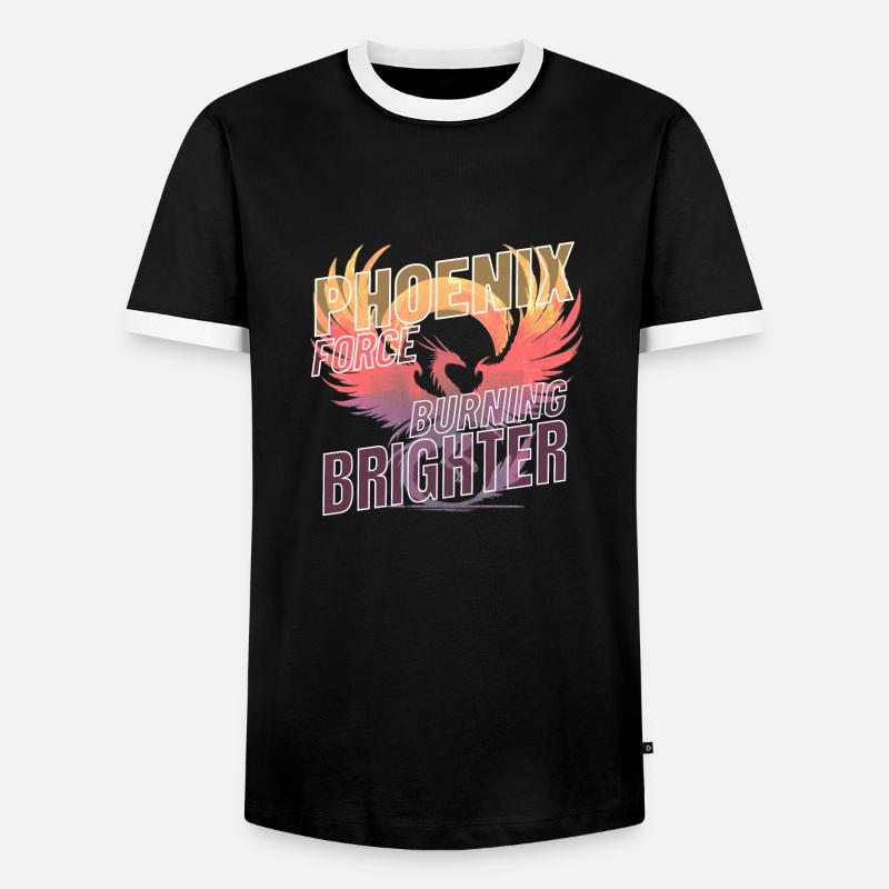 Phoenix Force erstrahlt heller - Männer Kontrast-T-Shirt - Schwarz/Weiß