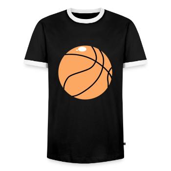Basket-ball - T-shirt contrasté Homme - noir/blanc - Devant - AI Model Female 172 light (172cm) & AI Model Male 178 light (178cm)