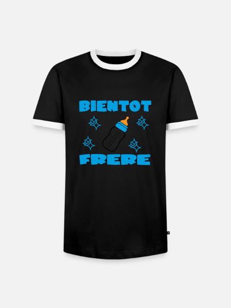 SOON BROTHER - Men's Ringer Shirt - black/white