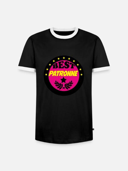 BEST PATRONNE - T-shirt contrasté Homme - noir/blanc