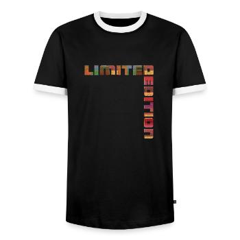 Limited Edition - Männer Kontrast-T-Shirt - Schwarz/Weiß - Vorne - AI Model Female 172 light (172cm) & AI Model Male 178 light (178cm)