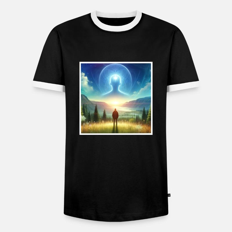 Bewusstsein - Männer Kontrast-T-Shirt - Schwarz/Weiß