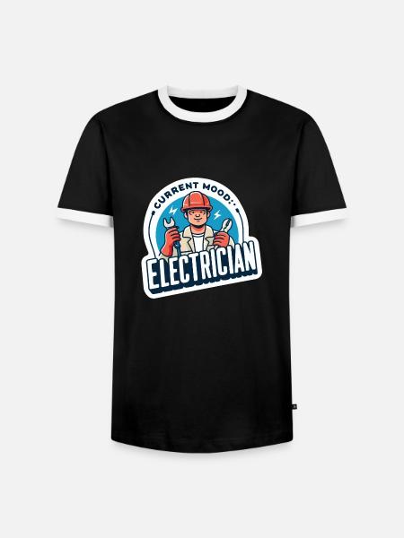 Aktuelle Stimmung Elektriker - Männer Kontrast-T-Shirt - Schwarz/Weiß