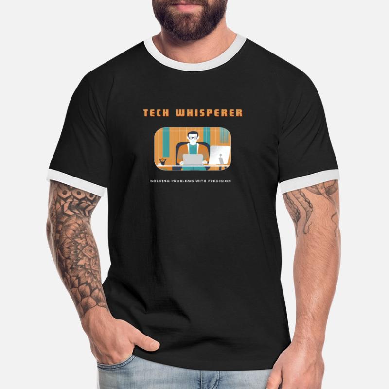 Tech Whisperer Solving Problems Men's Ringer Shirt