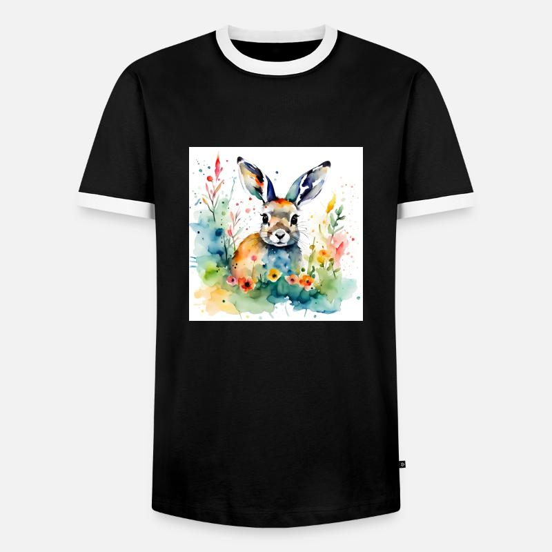 Bunny coloured - Men's Ringer Shirt - black/white