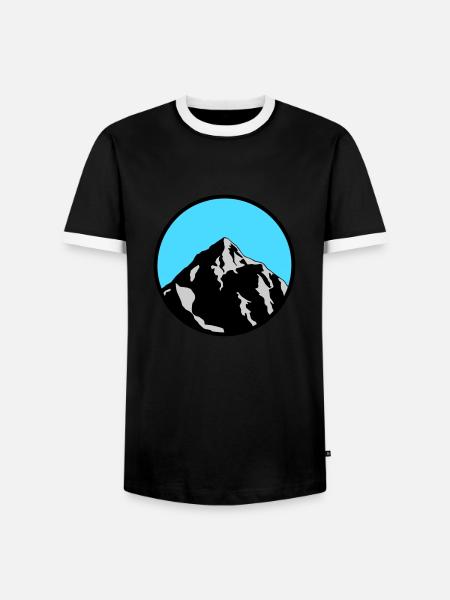 mountain - Men's Ringer Shirt - black/white