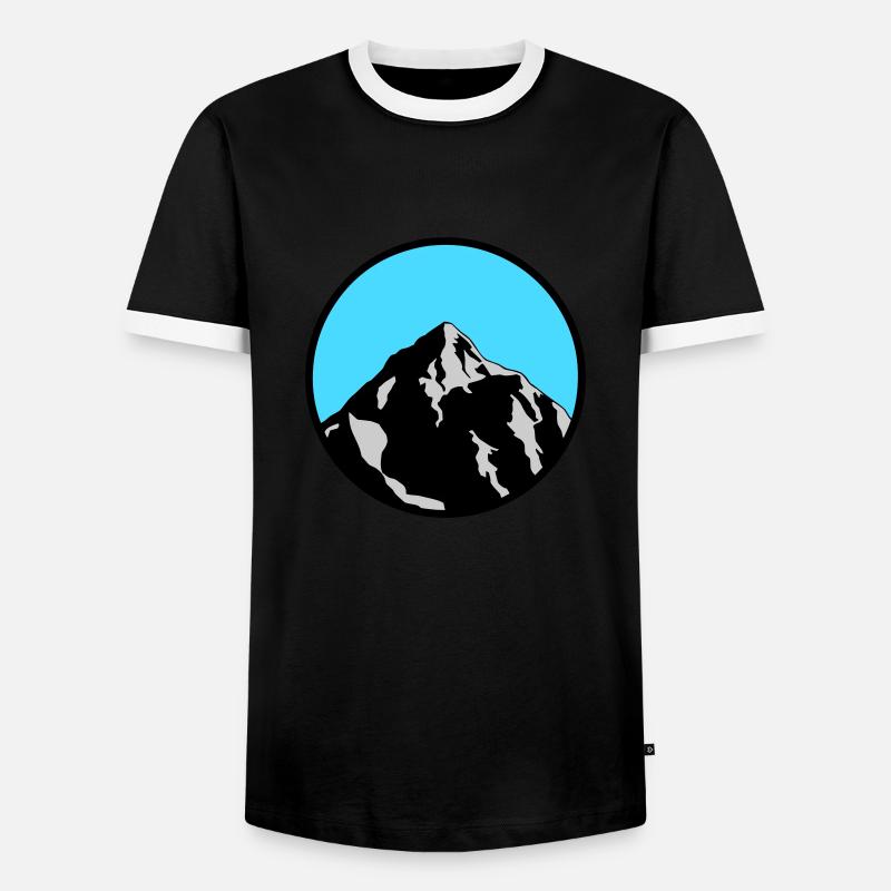 mountain - Men's Ringer Shirt - black/white