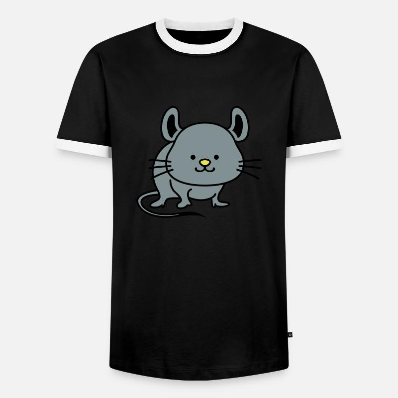 Mouse Cute - Men's Ringer Shirt - black/white