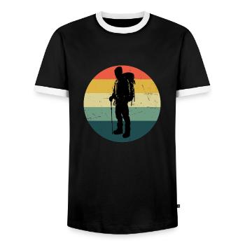 Climber Climber Bouldering Bouldering Women - Men's Ringer Shirt - black/white - Front - AI Model Female 172 light (172cm) & AI Model Male 178 light (178cm)