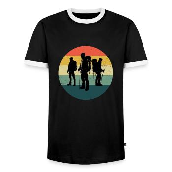 Hommes Escalade Escalade Bloc Bloc - T-shirt contrasté Homme - noir/blanc - Devant - AI Model Female 172 light (172cm) & AI Model Male 178 light (178cm)