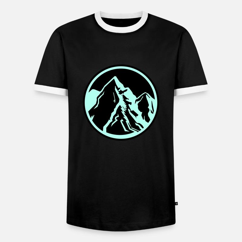 Mountains Mountains 1 - Men's Ringer Shirt - black/white