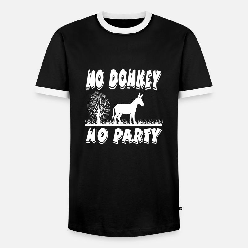Donkey - Men's Ringer Shirt - black/white