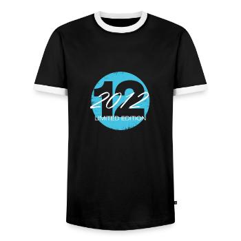 12 ans d’âge Edition Limitée - T-shirt contrasté Homme - noir/blanc - Devant - AI Model Female 172 light (172cm) & AI Model Male 178 light (178cm)