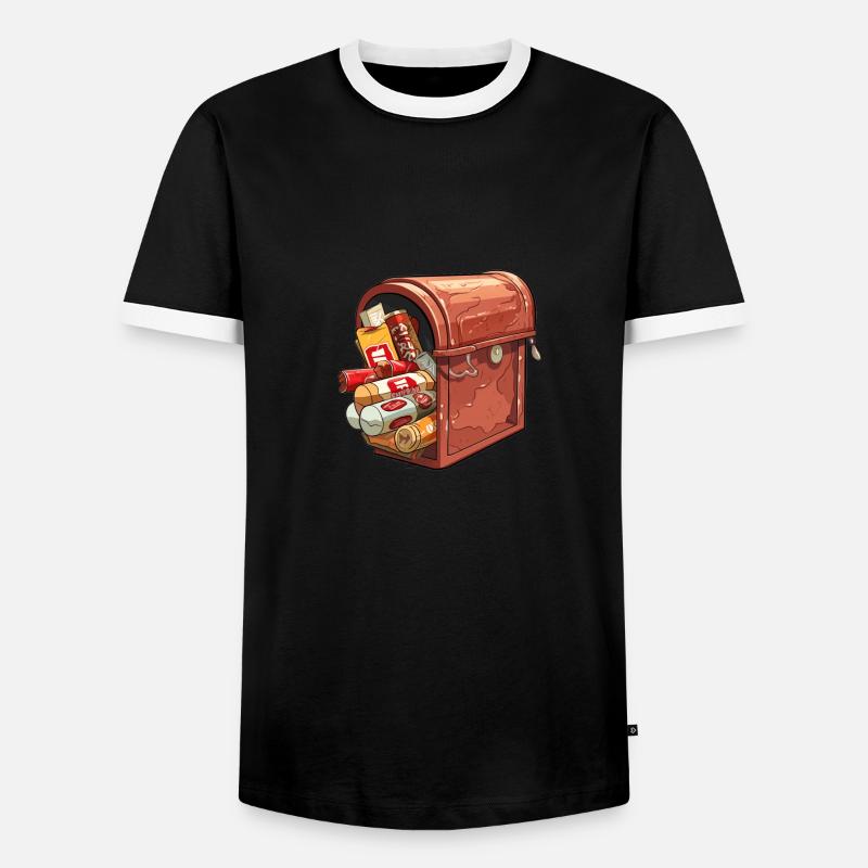 Spam computer joke - Men's Ringer Shirt - black/white