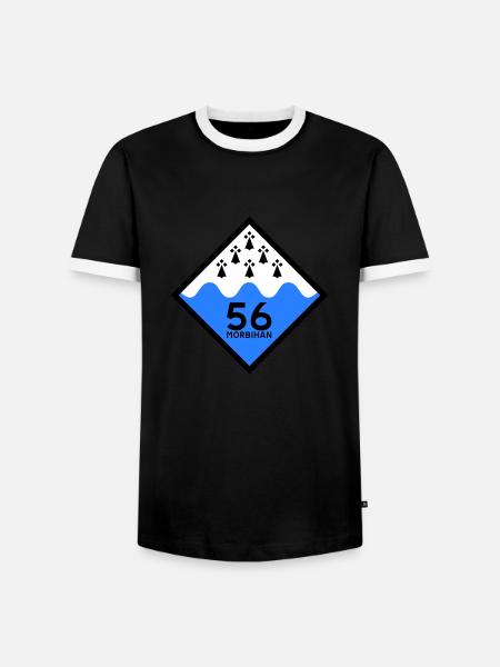 Morbihan - T-shirt contrasté Homme - noir/blanc