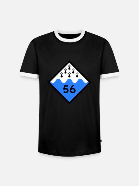 Morbihan - Men's Ringer Shirt - black/white