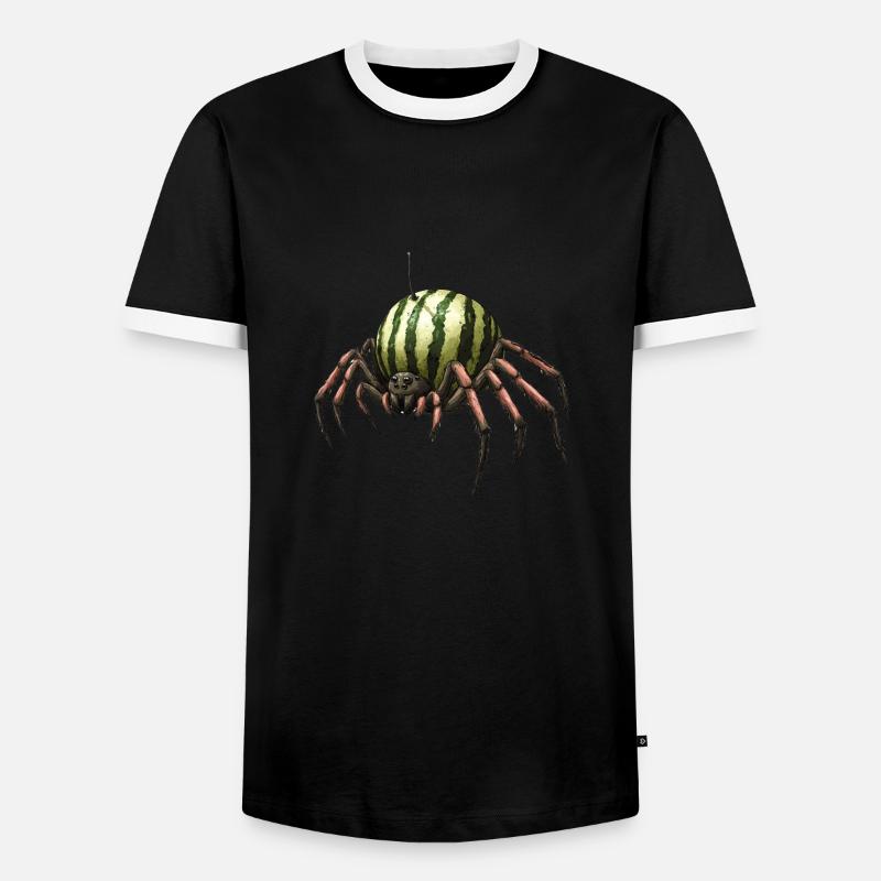 Melon Spider - Men's Ringer Shirt - black/white