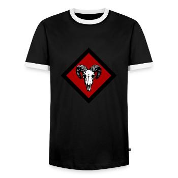 Gotland - Männer Kontrast-T-Shirt - Schwarz/Weiß - Vorne - AI Model Female 172 light (172cm) & AI Model Male 178 light (178cm)