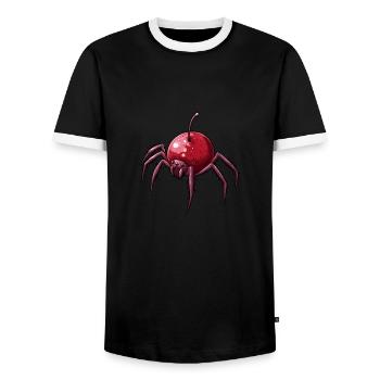 Cherry Spider Cherry Spider - Men's Ringer Shirt - black/white - Front - AI Model Female 172 light (172cm) & AI Model Male 178 light (178cm)