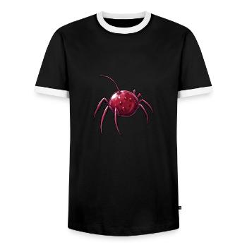 Cherry Spider Cherry Spider - Men's Ringer Shirt - black/white - Front - AI Model Female 172 light (172cm) & AI Model Male 178 light (178cm)