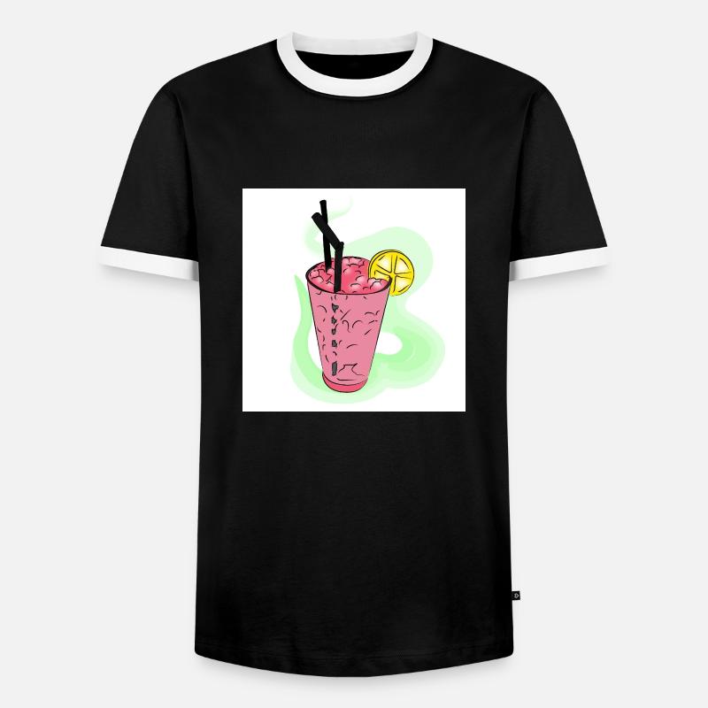 Summer Refreshment - Men's Ringer Shirt - black/white