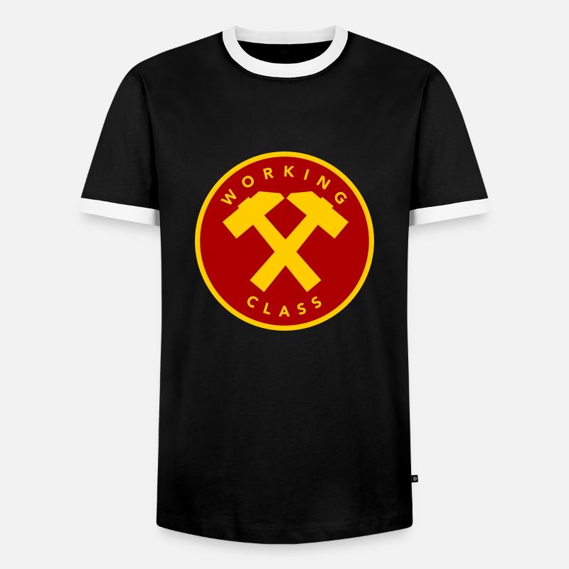 Working Class - Men's Ringer Shirt - black/white
