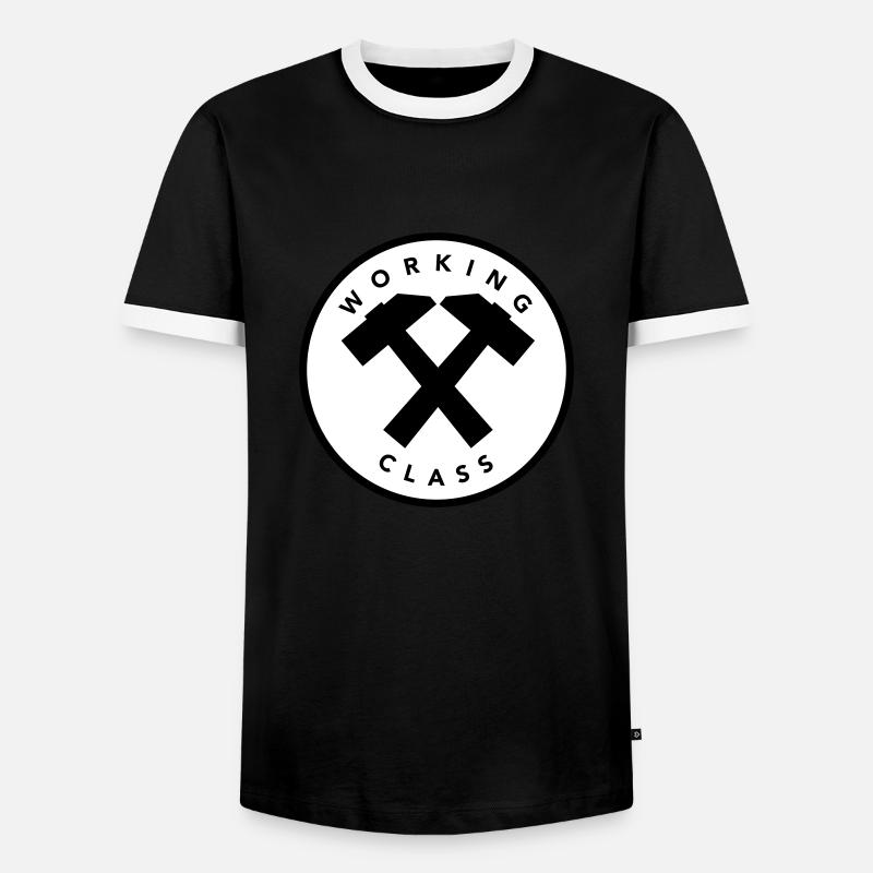 Working Class - Men's Ringer Shirt - black/white